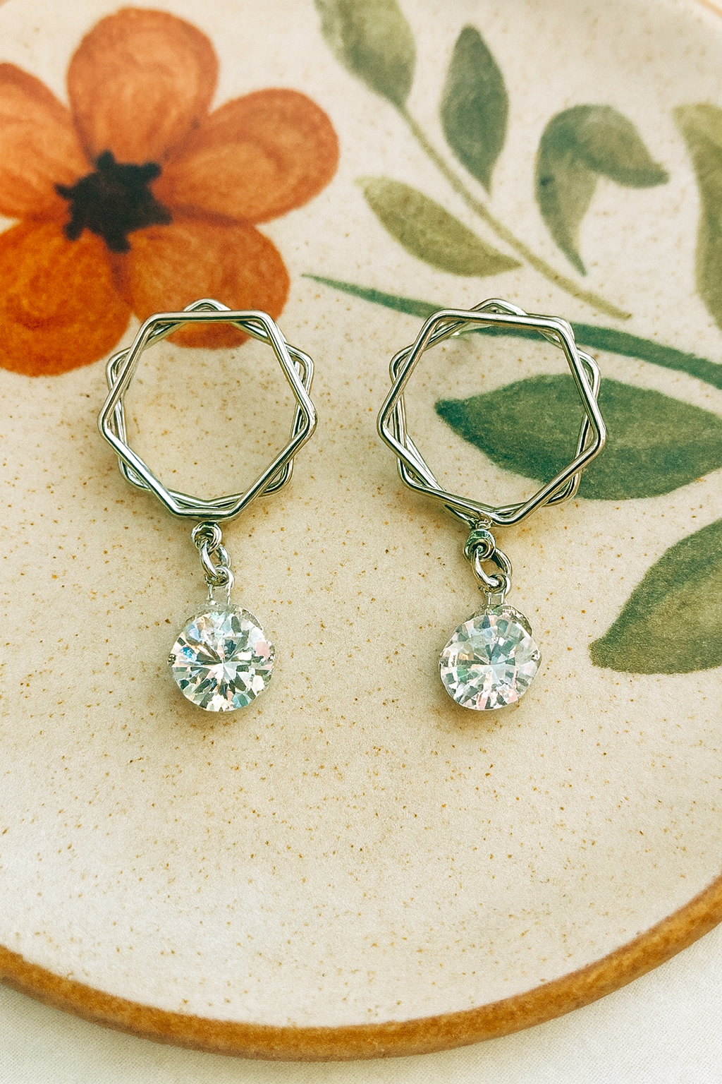 Radiance Twist Crystal Drop Earrings